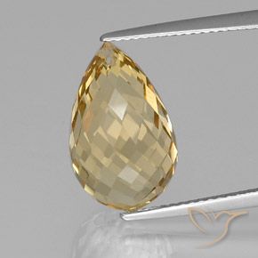 8.79ct 天然 金橙 黄水晶, 泪滴形, VVS