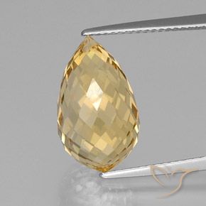 8.53ct 天然 金橙色 黄水晶, 泪滴形, VVS