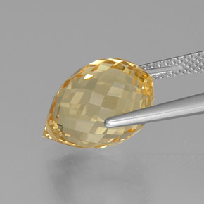 8.86克拉天然黄水晶，泪滴形，VVS