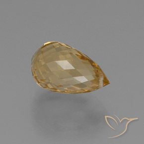 8.18克拉天然黄水晶，泪滴形，VVS