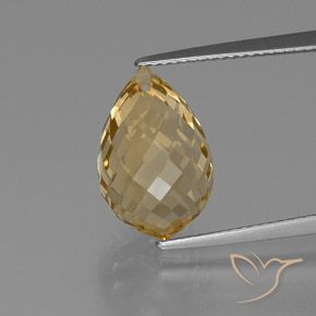 7.86ct 天然 金橙色 黄水晶, 泪滴形, VS