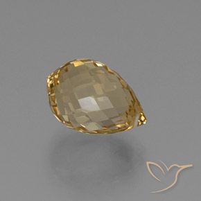7.86克拉天然黄水晶，泪滴形，VS