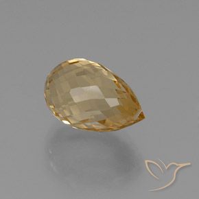 7.80克拉天然黄水晶，泪滴形，VVS