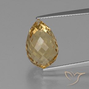 8.29ct 天然 金橙色 黄水晶, 泪滴形, VVS