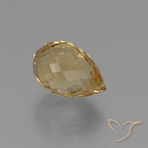 8.29克拉天然黄水晶，泪滴形，VVS