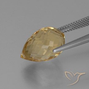 8.29克拉天然黄水晶，泪滴形，VVS