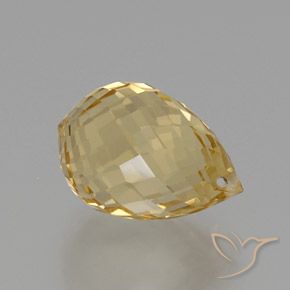 7.97克拉天然黄水晶，泪滴形，VS