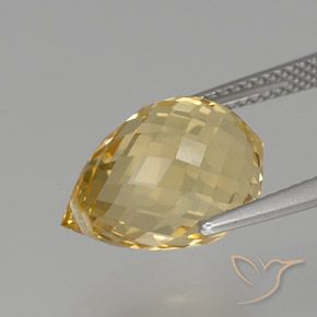 7.97克拉天然黄水晶，泪滴形，VS