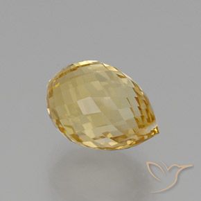 7.78克拉天然黄水晶，泪滴形，VVS