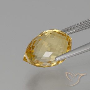 7.78克拉天然黄水晶，泪滴形，VVS
