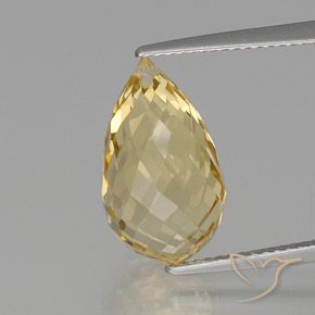 7.77ct 天然 浅金色 黄水晶, 泪滴形, VVS