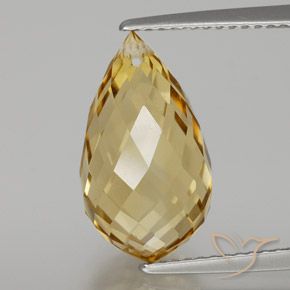 6.85ct 天然 金橙色 黄水晶, 泪滴形, VVS-VS