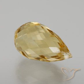 6.85克拉天然黄水晶，泪滴形，VVS-VS
