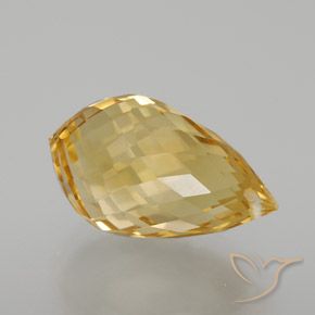6.82克拉天然黄水晶，泪滴形，VVS