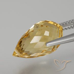 6.82克拉天然黄水晶，泪滴形，VVS