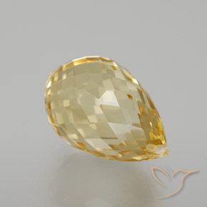 6.70克拉天然黄水晶，泪滴形，VVS