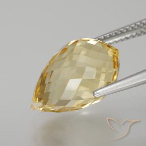 6.70克拉天然黄水晶，泪滴形，VVS