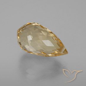 7.22克拉天然黄水晶，泪滴形，VVS