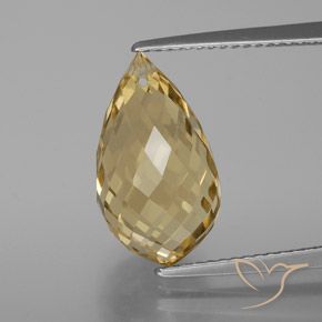 7.16ct 天然 金橙色 黄水晶, 泪滴形, VVS-VS