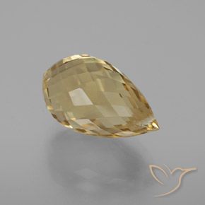 7.16克拉天然黄水晶，泪滴形，VVS-VS