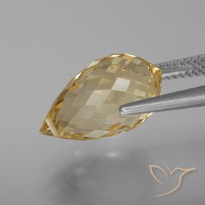 7.35克拉天然黄水晶，泪滴形，VVS