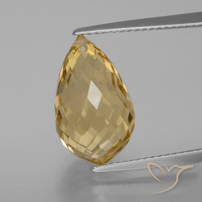 7.50ct 天然 金橙色 黄水晶, 泪滴形, VVS-VS