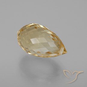 7.30克拉天然黄水晶，泪滴形，VVS-VS