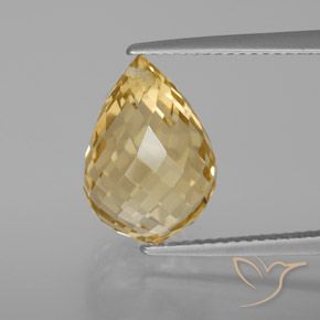 7.20ct 天然 金橙色 黄水晶, 泪滴形, VVS-VS