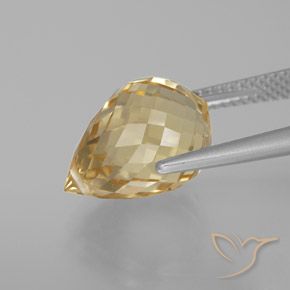 7.20克拉天然黄水晶，泪滴形，VVS-VS
