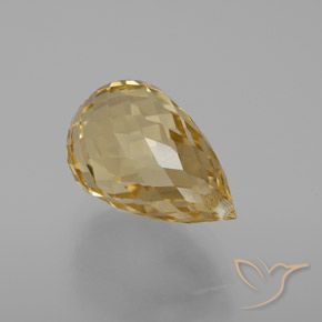 8.24克拉天然黄水晶，泪滴形，VVS-VS