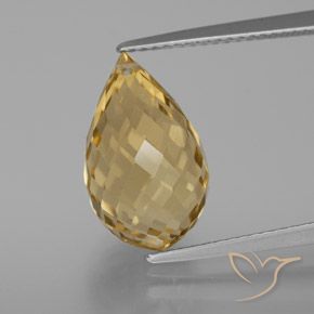7.33ct 天然 金橙色 黄水晶, 泪滴形, VVS-VS