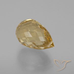 7.28克拉天然黄水晶，泪滴形，VVS-VS