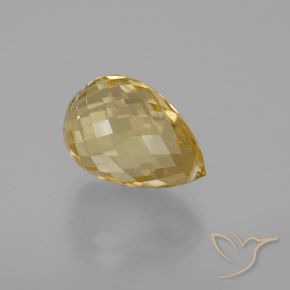 6.14克拉天然黄水晶，泪滴形，VVS-VS