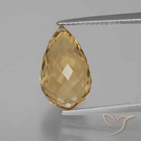 6.28ct 天然 金橙色 黄水晶, 泪滴形, VVS