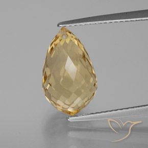 6.27ct 天然 金橙色 黄水晶, 泪滴形, VVS-VS