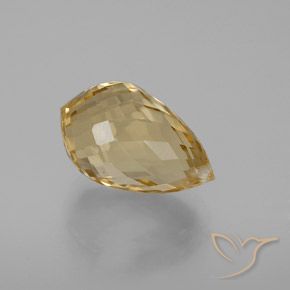 6.27克拉天然黄水晶，泪滴形，VVS-VS
