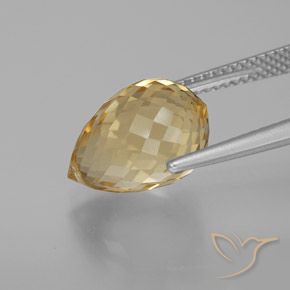 6.29克拉天然黄水晶，泪滴形，VVS