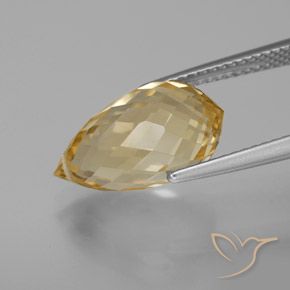 6.44克拉天然黄水晶，泪滴形，VVS