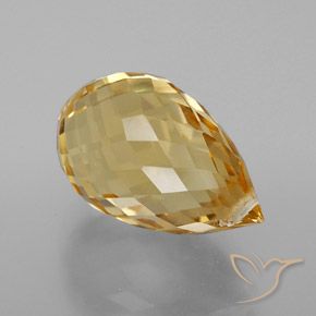 5.70克拉天然黄水晶，泪滴形，VVS