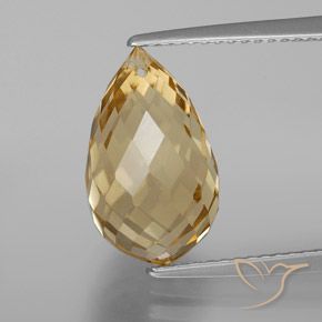 5.96ct 天然 金棕色 黄水晶, 泪滴形, VVS-VS