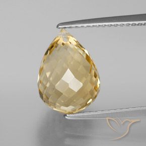 5.41ct 天然 金橙 黄水晶, 泪滴形, VVS-VS