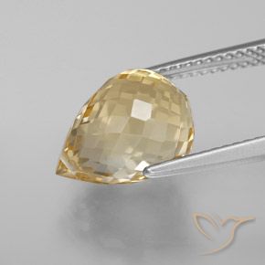 5.41克拉天然黄水晶，泪滴形，VVS-VS
