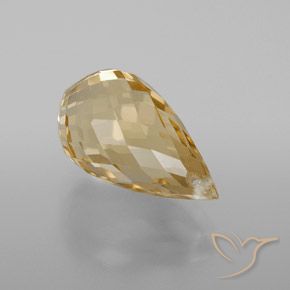 4.93克拉天然黄水晶，泪滴形，VS