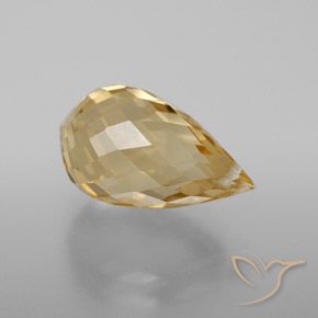 4.71克拉天然黄水晶，泪滴形，VVS-VS