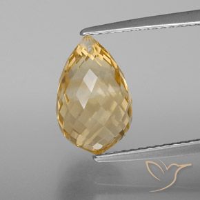 4.30ct 天然 金橙 黄水晶, 泪滴形, VVS-VS