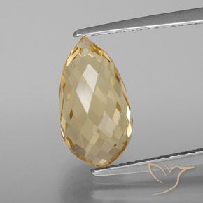4.68ct 天然 金橙 黄水晶, 泪滴形, VVS-VS