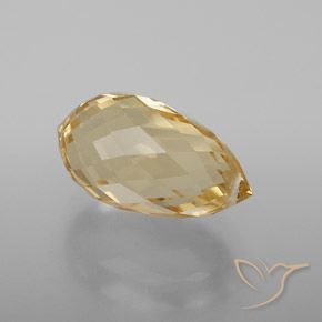 4.68克拉天然黄水晶，泪滴形，VVS-VS