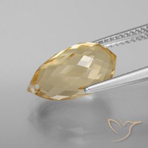 4.68克拉天然黄水晶，泪滴形，VVS-VS