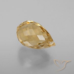 5.05克拉天然黄水晶，泪滴形，VVS-VS