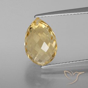 4.98ct 天然 金橙 黄水晶, 泪滴形, VVS